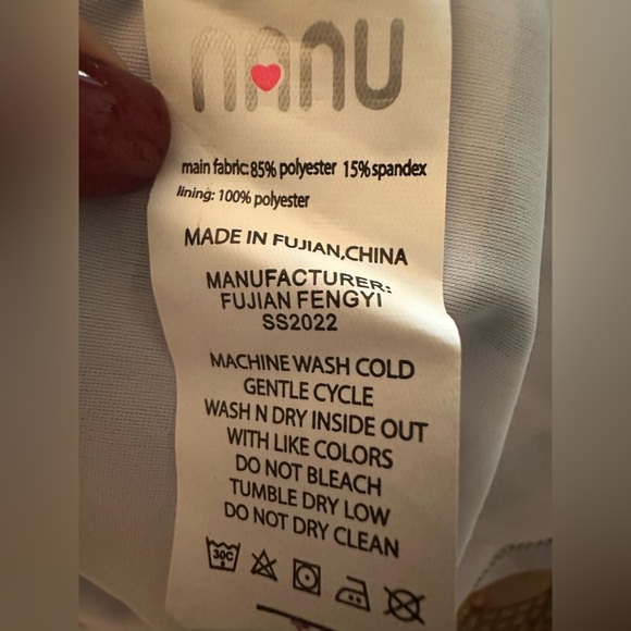 Nanu Black White Patterned High Neck Tank Bathing Suit Top NWT - Picture 7 of 7